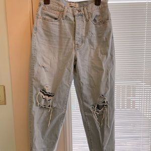 Madewell Dadjean Greenvale Ripped High Waist